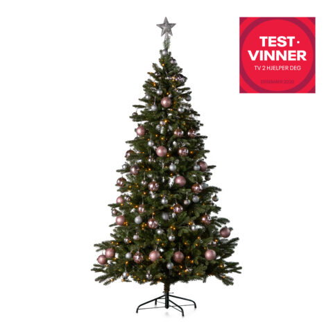 Juletre 210 cm, 300 led-lys, varmhvit Hemsedal