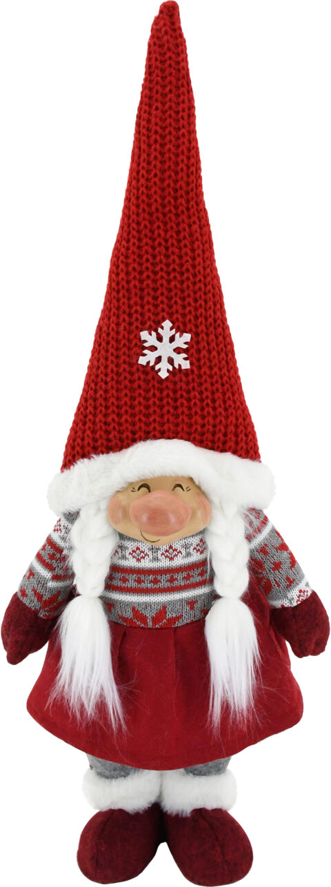 Nisse 68 cm kone rød tekstil