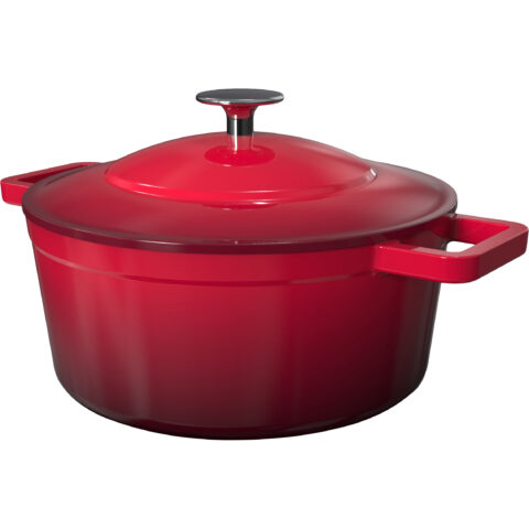 Støpejernsgryte ø 24 cm ikon rød Smak