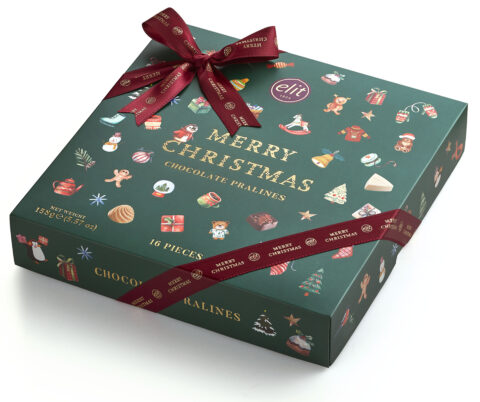 Konfekt 158 g Merry Christmas pralines Ass green