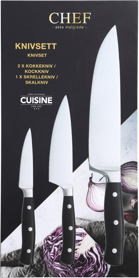 Knivsett 3 kniver Cuisine Chef