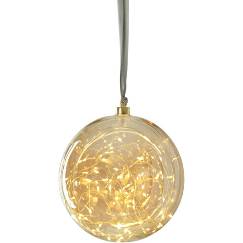 Glassball ø 20 cm 80 cm LED Aurora Amber