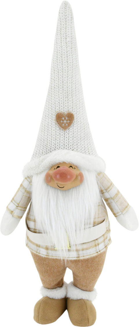 Nisse 68 cm mann hvit tekstil