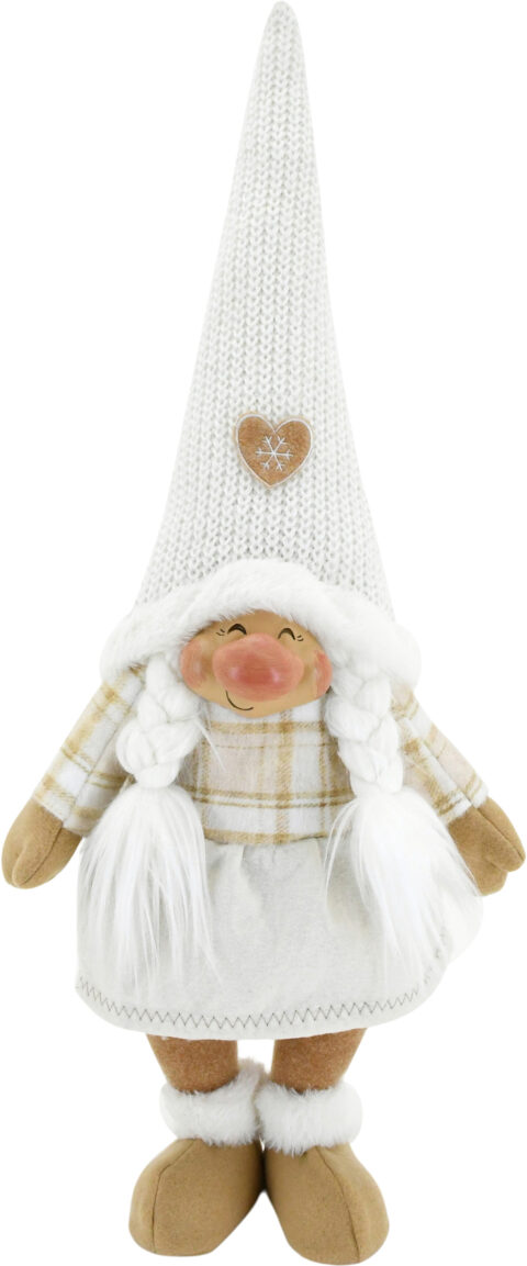 Nisse 68 cm kone hvit tekstil