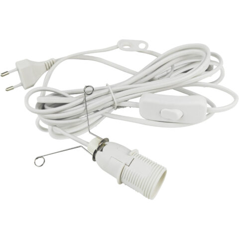 Lampeholder E14 med ledning 3,5 m, strømbryter