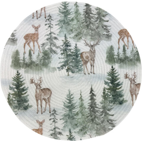 Spisebrikke skog og elg ø 38 cm