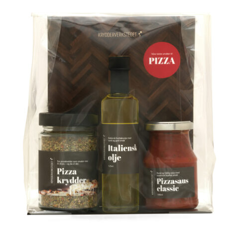 Gavesett pizzakrydder, saus og olje Krydderverkstedet