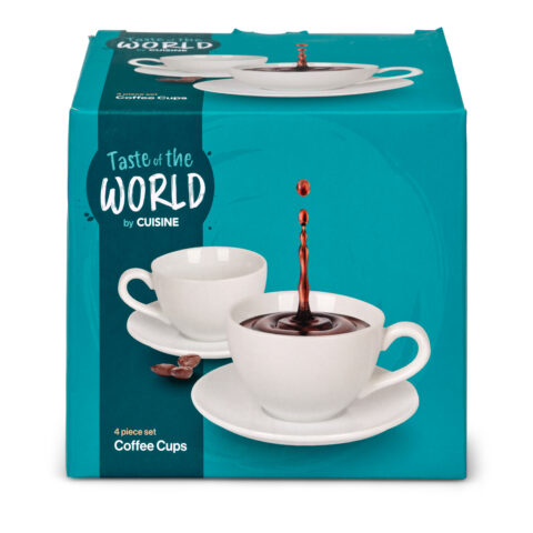 Kaffesett kopp og skål 4 deler Taste of the world