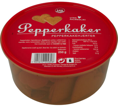 Pepperkakehjerter 250 g